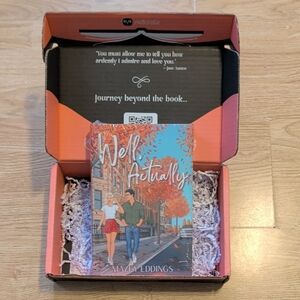 OwlCrate Book Box with 'Well, Actually' by Mazey Eddings - NIP Comes With Box